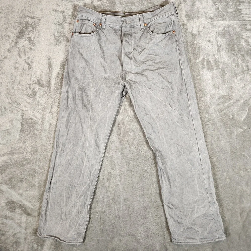 Levi's 501XX Jeans Men's 34X29 (Tag‎ 36X30) Straight Fit Greystone Marble